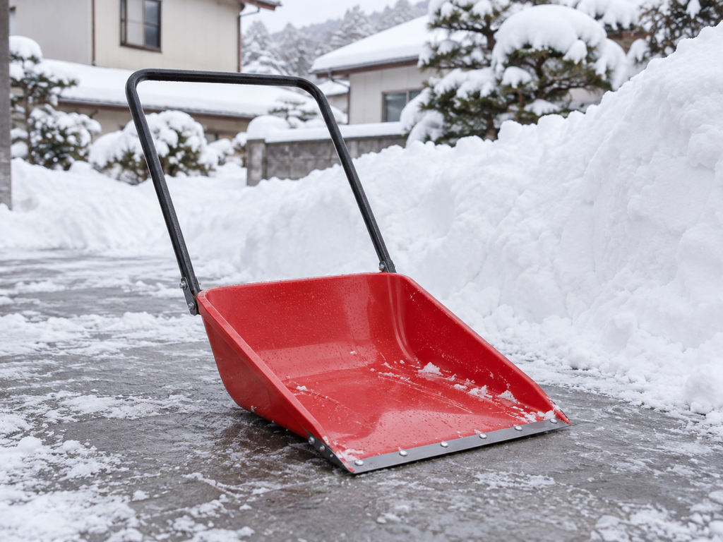 Red Japanese snow dump used for snow removal